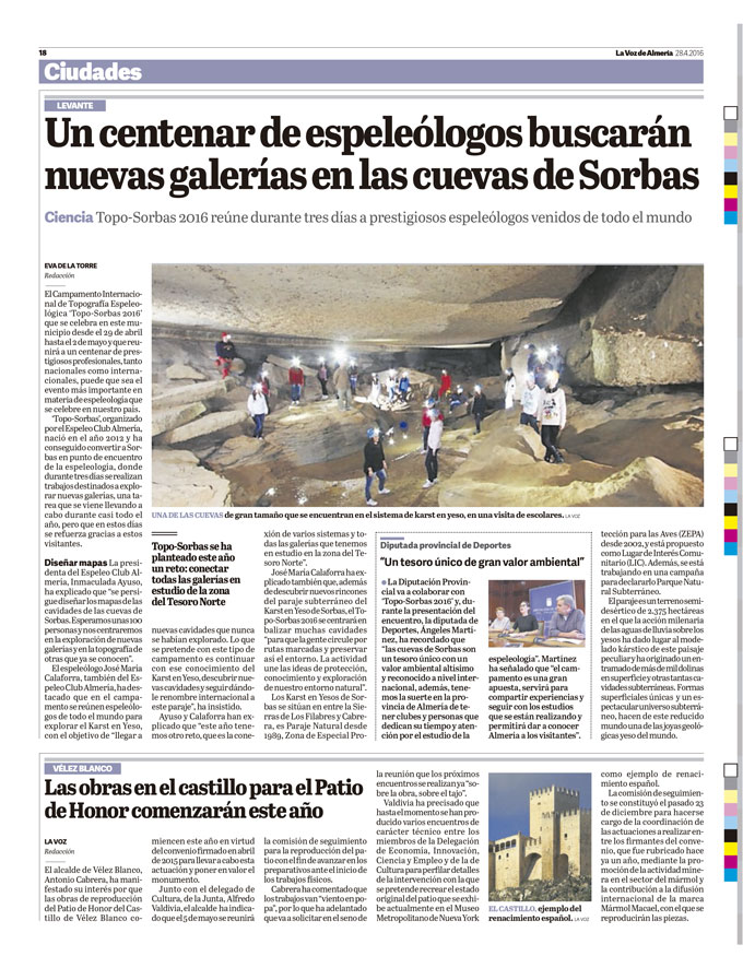 La Voz de Almería. Jueves, 28 de abrilde 2016