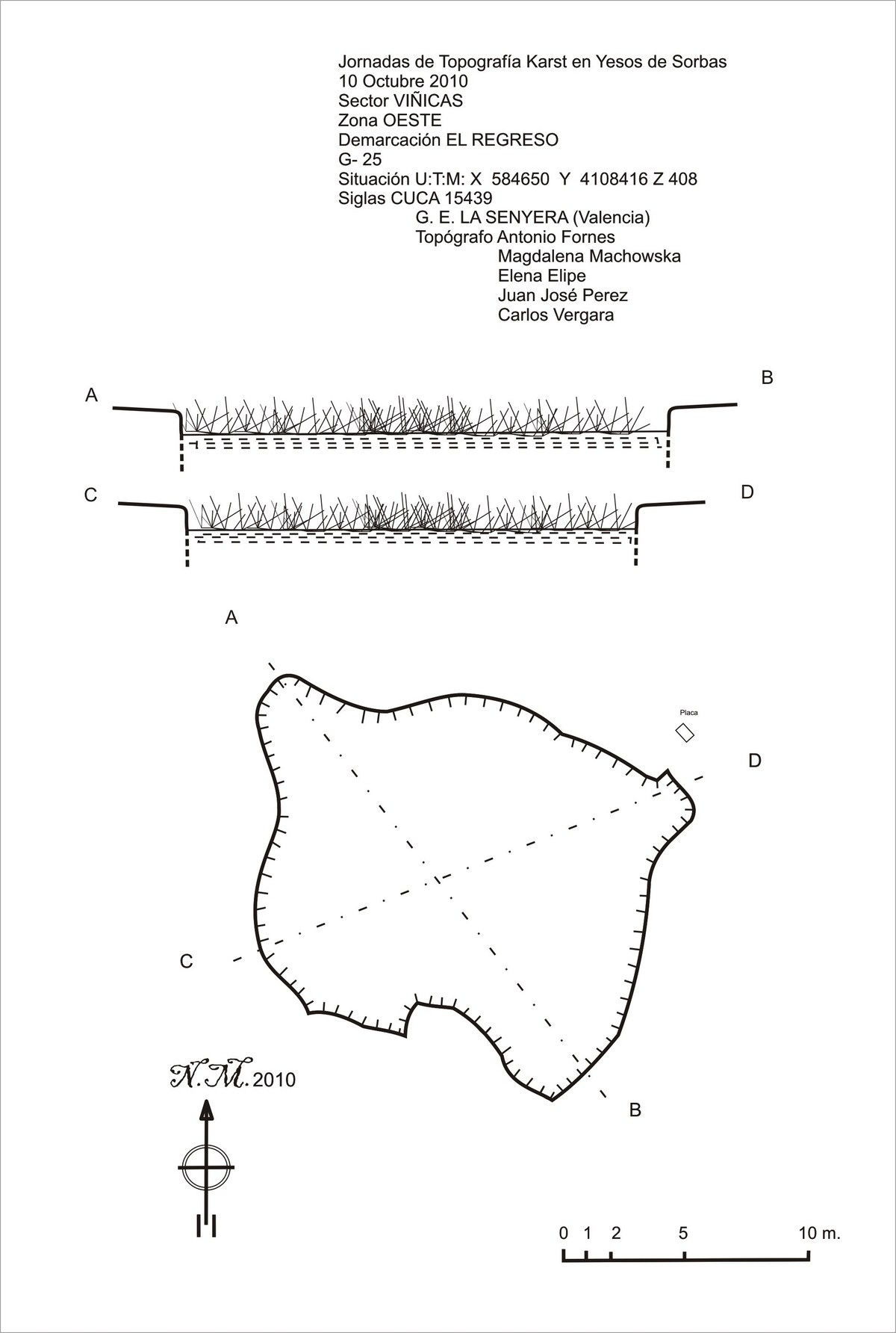 Topografía de la Sima CUCA 15439