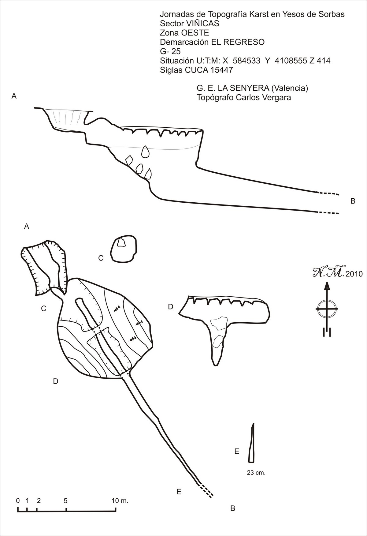 Topografía de la Sima CUCA 15447