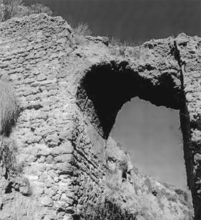 Detalle del ruinoso estado del puente